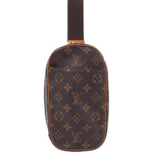 Louis Vuitton Monogram Leather Brown Pochette Ganjou Body Bag